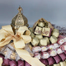 Ramadan eid chocolate & sweets gold metallic tray