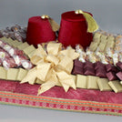 Luxury ramadan eid chocolate & sweets leather tray