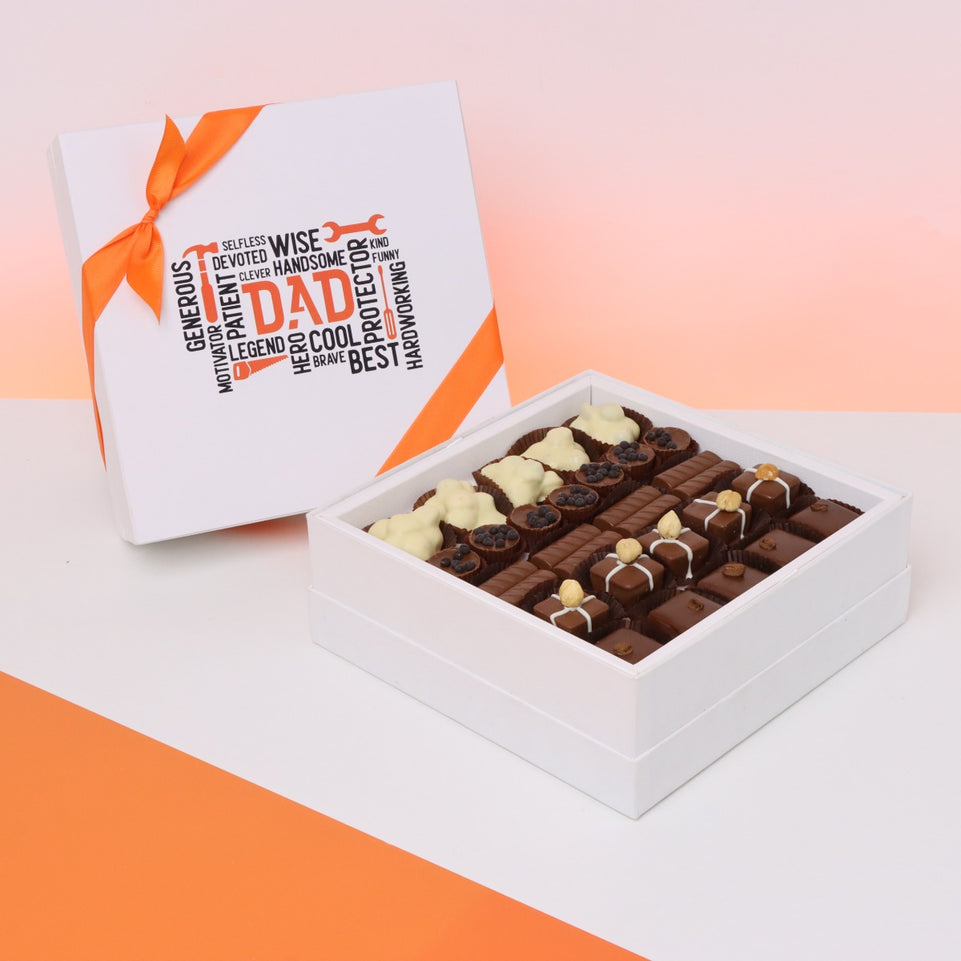 Father's day designed  25-piece chocolate hard box