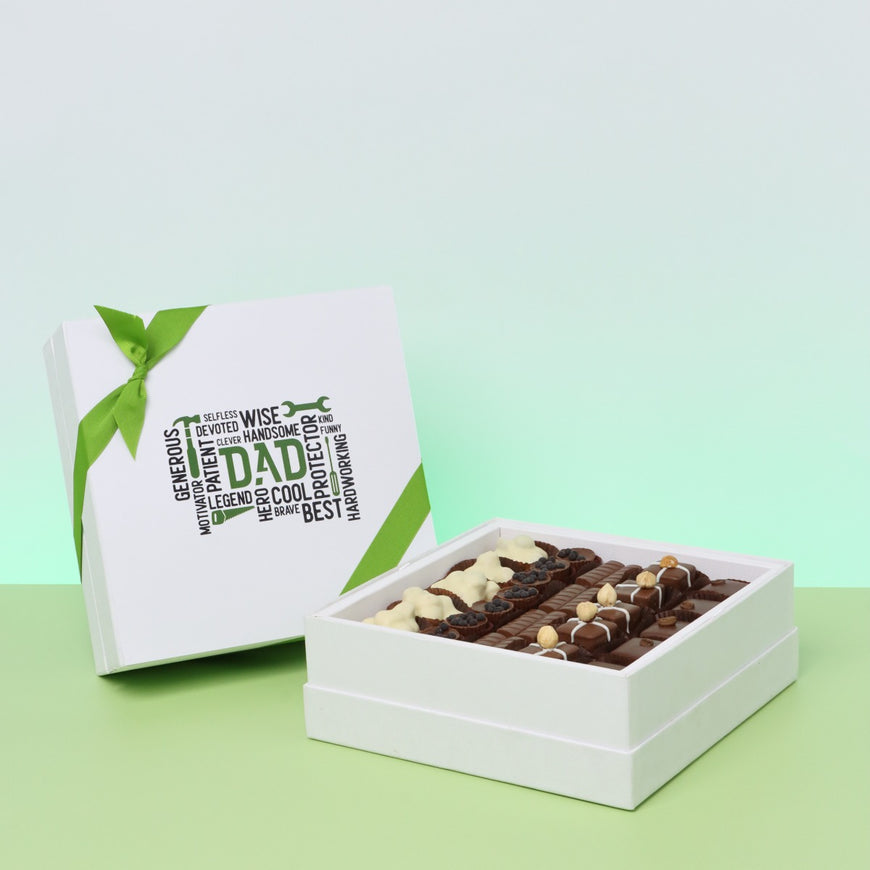 Father's day multi text 25-piece chocolate hard box