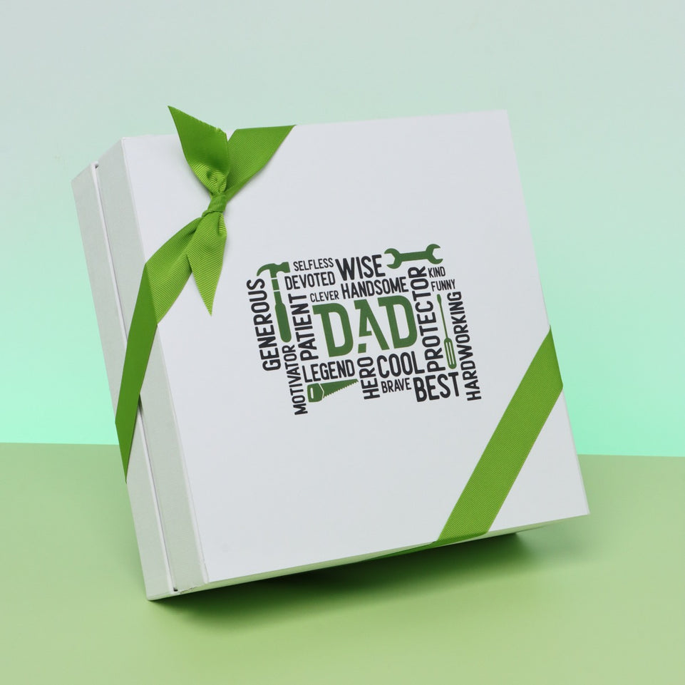 Father's day multi text 2-layer chocolate hard box