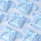 Set of 20 Baby boy crochet jacket decorated loose chocolate