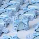 Set of 20 Baby boy crochet jacket decorated loose chocolate