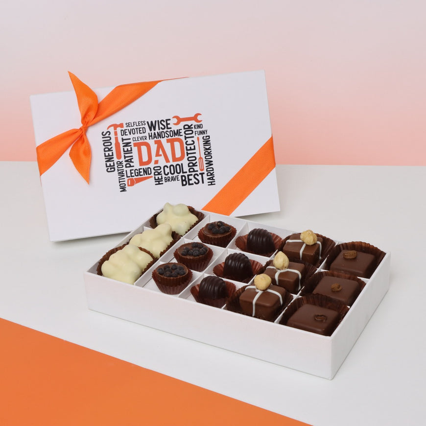 Father's day designed 15-piece chocolate hard box