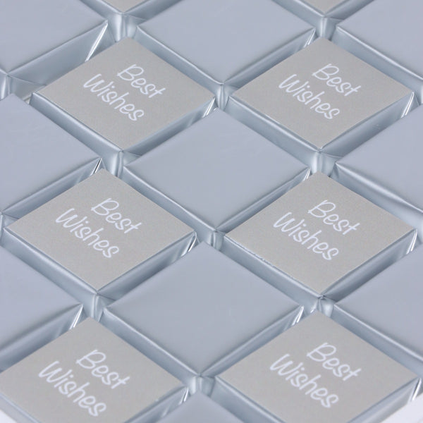 Best wishes silver classic designed premium chocolate hard box