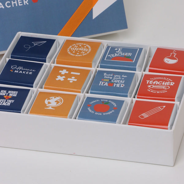 Teacher's appreciation " thank you 12-piece premium chocolate hard box