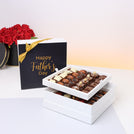 Father's day minimalist black designed 2-layer chocolate hard box