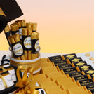 Graduation personalized and acrylic decorated chocolate large leather tray