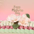 Happy mother's day peach magnolia decorated chocolate medium leather tray