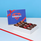 Father's day "Superdad" designed chocolate 12P hard box