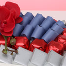 Happy valentine's day decorated chocolate medium leather tray