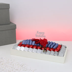 Happy birthday orchid decorated choco...