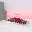 Good luck orchid decorated premium chocolate medium leather tray