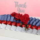 Thank you orchid decorated premium chocolate leather tray