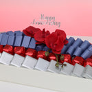 Happy anniversary orchid decorated chocolate medium leather tray