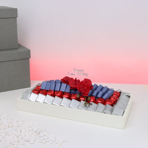 Happy anniversary orchid decorated ch...