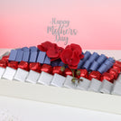 Happy mother's day orchid decorated chocolate medium leather tray