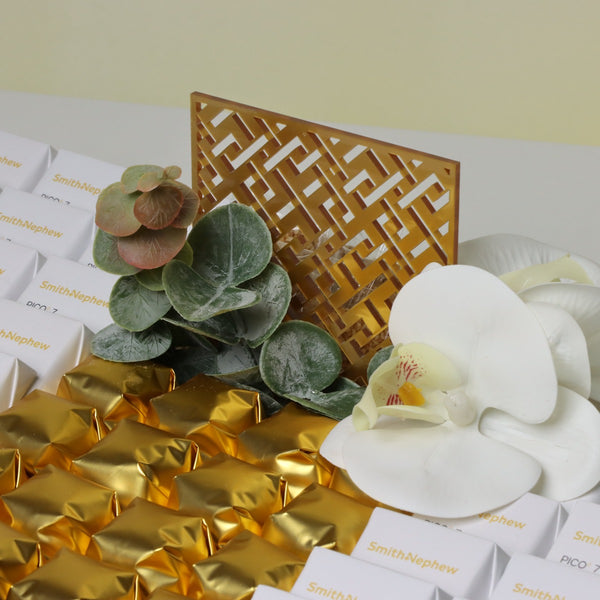 Corporate customized premium chocolate medium leather tray