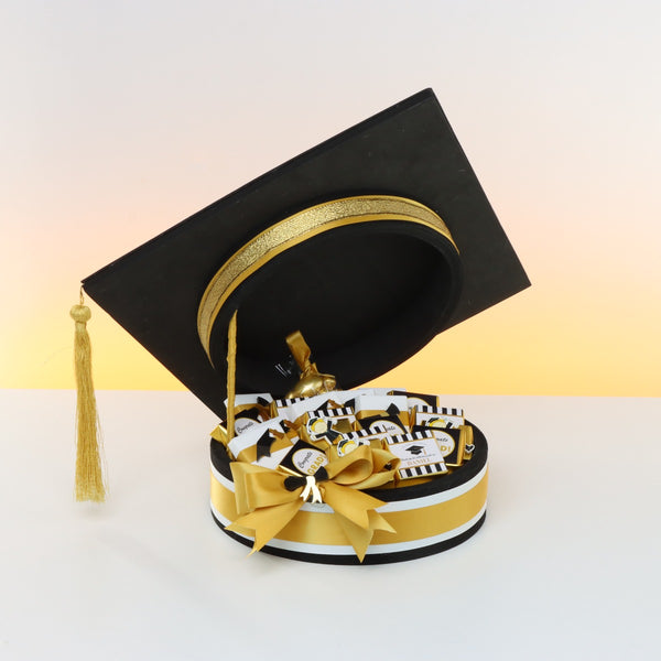 Personalized graduation decorated chocolate hat box