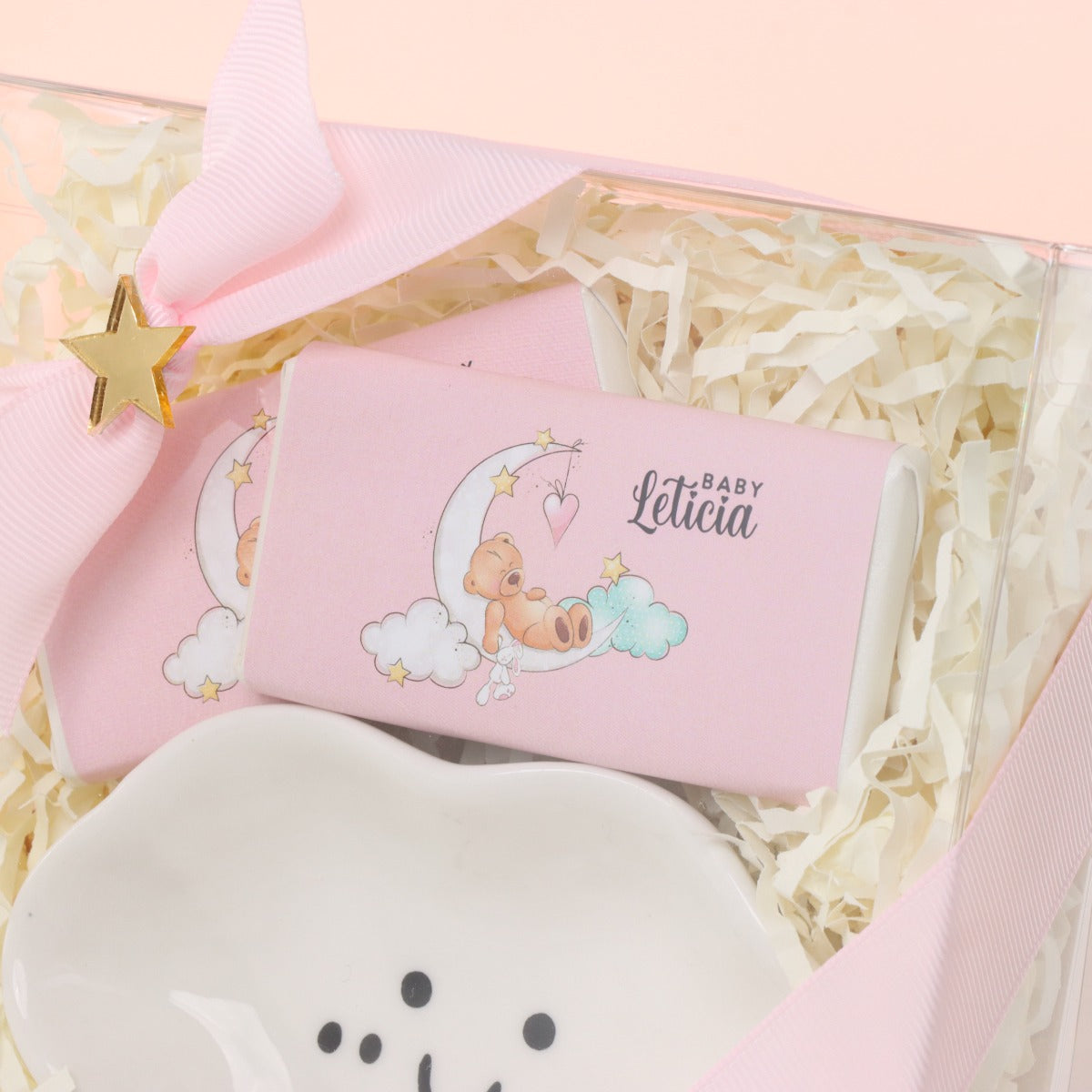 Set of 20 Baby girl cloud ceramic plate souvenir giveaway