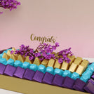 Congrats cherry blossom floral decorated chocolate medium leather tray