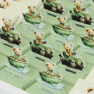 Baby boy teddy theme designed chocolate large leather tray