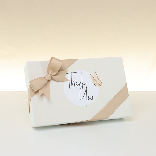 "Thank you" butterfly designed 15-piece premium chocolate hard box