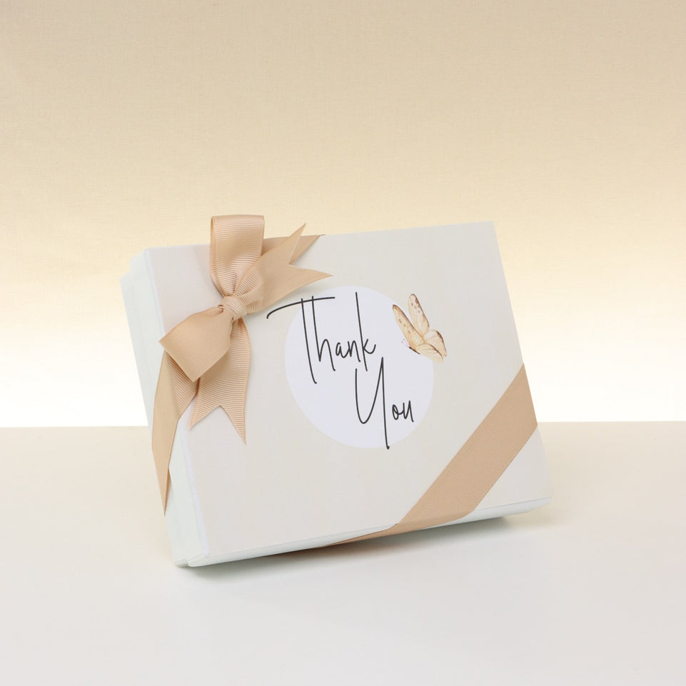 "Thank you" butterfly designed 12-piece chocolate hard box