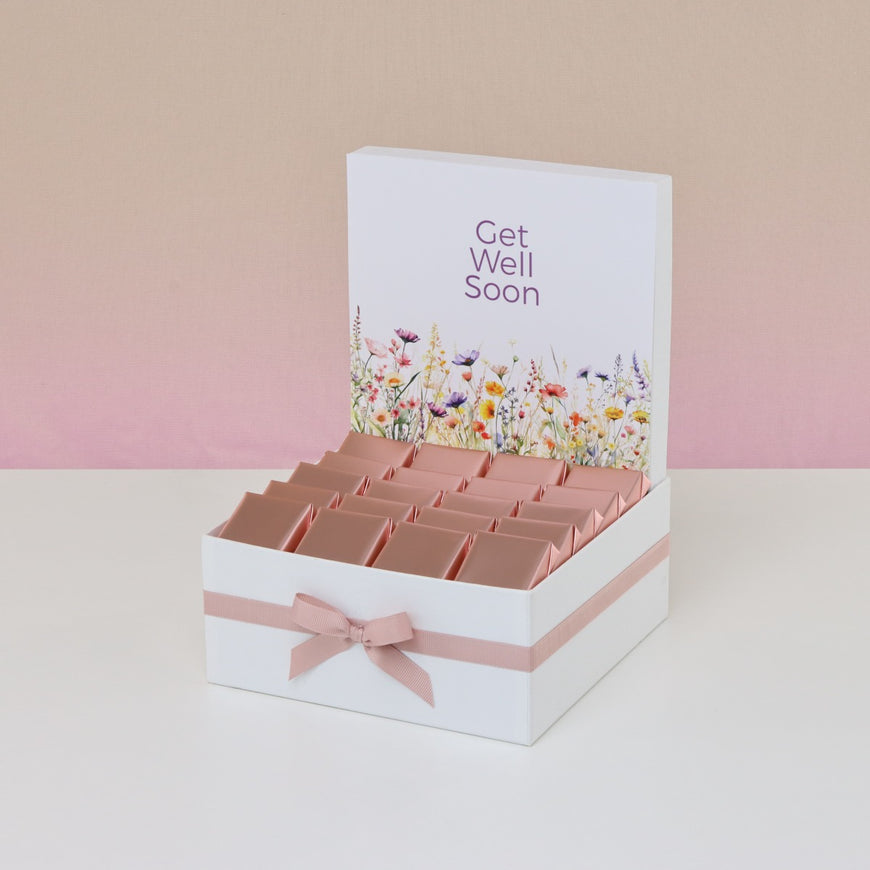 GET WELL SOON FLOWER CHOCOLATE MEDIUM HAMPER