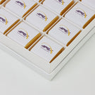 Set of 3 Corporate branded chocolate hard box with designed card top card