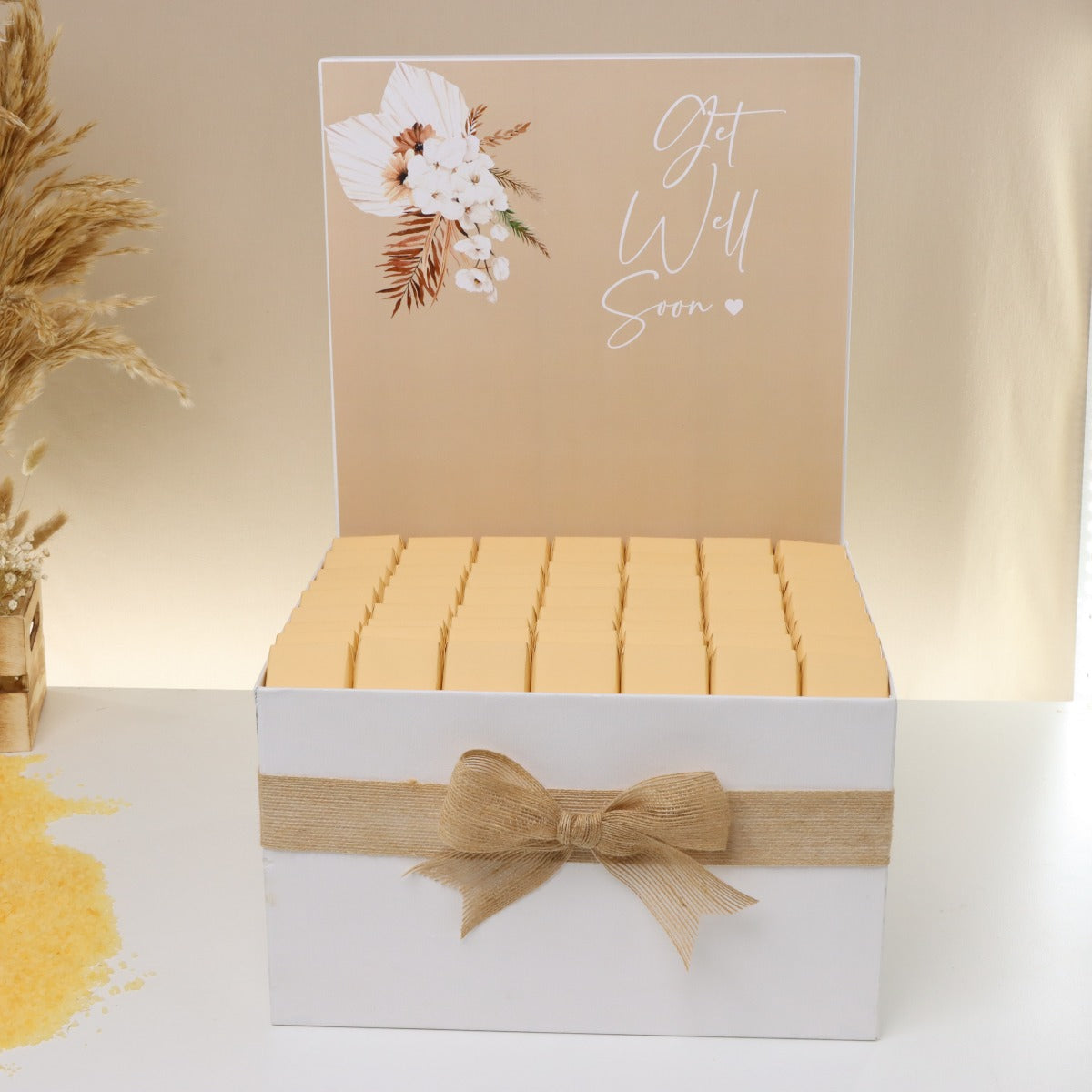 Get well soon flower boho designed chocolate extra large hamper