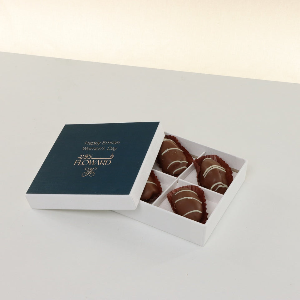 CORPORATE CHOCOLATE COATED DATES HARD BOX