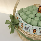 Baby animal safari theme chocolate medium basket