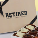 "Let the fun begin" retirement 12-piece premium chocolate hard box