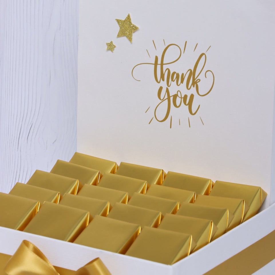 "Thank you" sun streak designed premium chocolate medium hamper