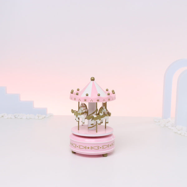 Set of 20 Baby girl personalized carousel music box giveaway