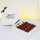 "Happy retirement" designed premium chocolate one layer hard box