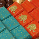 Diwali designed premium chocolate & sweets large leather tray