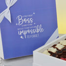 Retirement boss message designed premium chocolate hard box