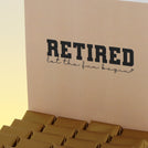 "Let the fun begin" retirement designed premium chocolate small hamper