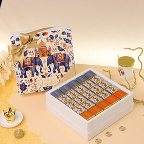 HAPPY DIWALI ELEPHANT FESTIVE DESIGNED 25-PIECE CHOCOLATE HARD BOX