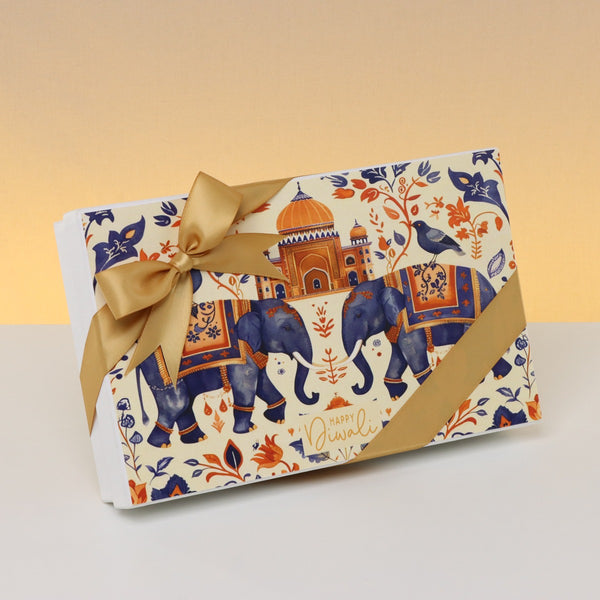 Happy diwali elephant festive designed 15-piece premium chocolate hard box
