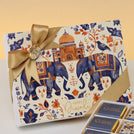 Happy diwali elephant festive designed 12-piece premium chocolate hard box