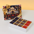 Happy diwali majestic elephant designed 12-piece premium chocolate hard box