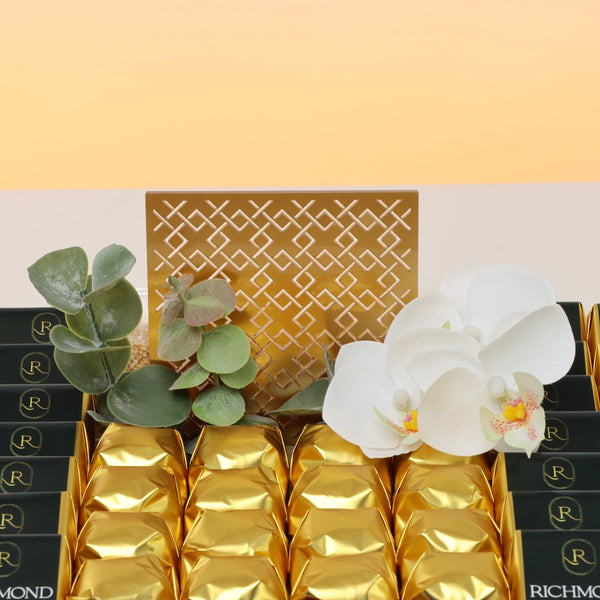 Corporate customized premium chocolate medium leather tray