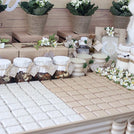 Baby rustic theme chocolate wood stand