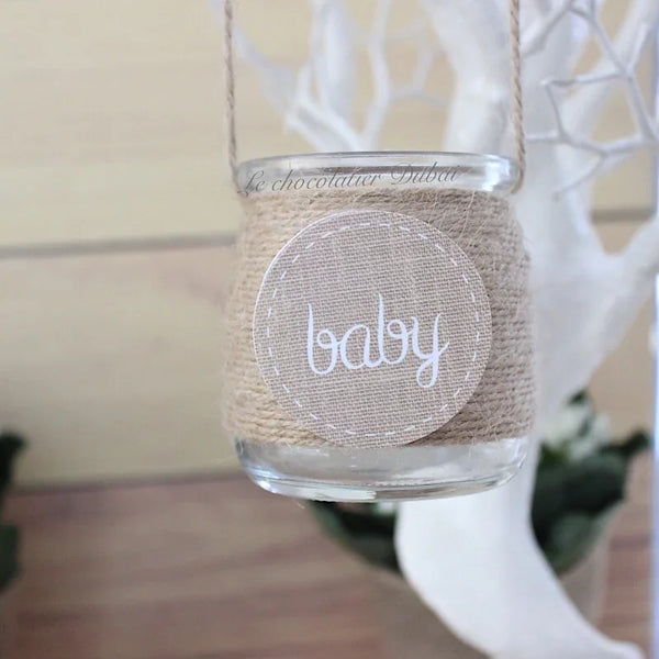 Baby rustic theme chocolate wood stand