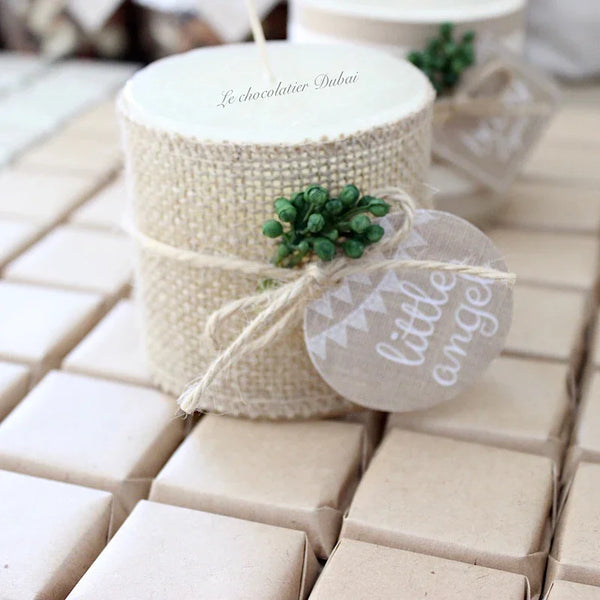 Baby rustic theme chocolate wood stand