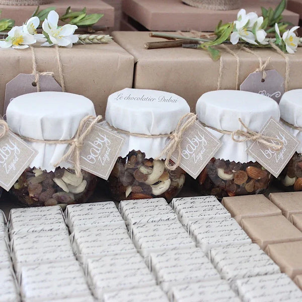 Baby rustic theme chocolate wood stand