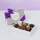 Set of 8 Happy Diwali floral pattern designed 6-pieces premium chocolate hard box